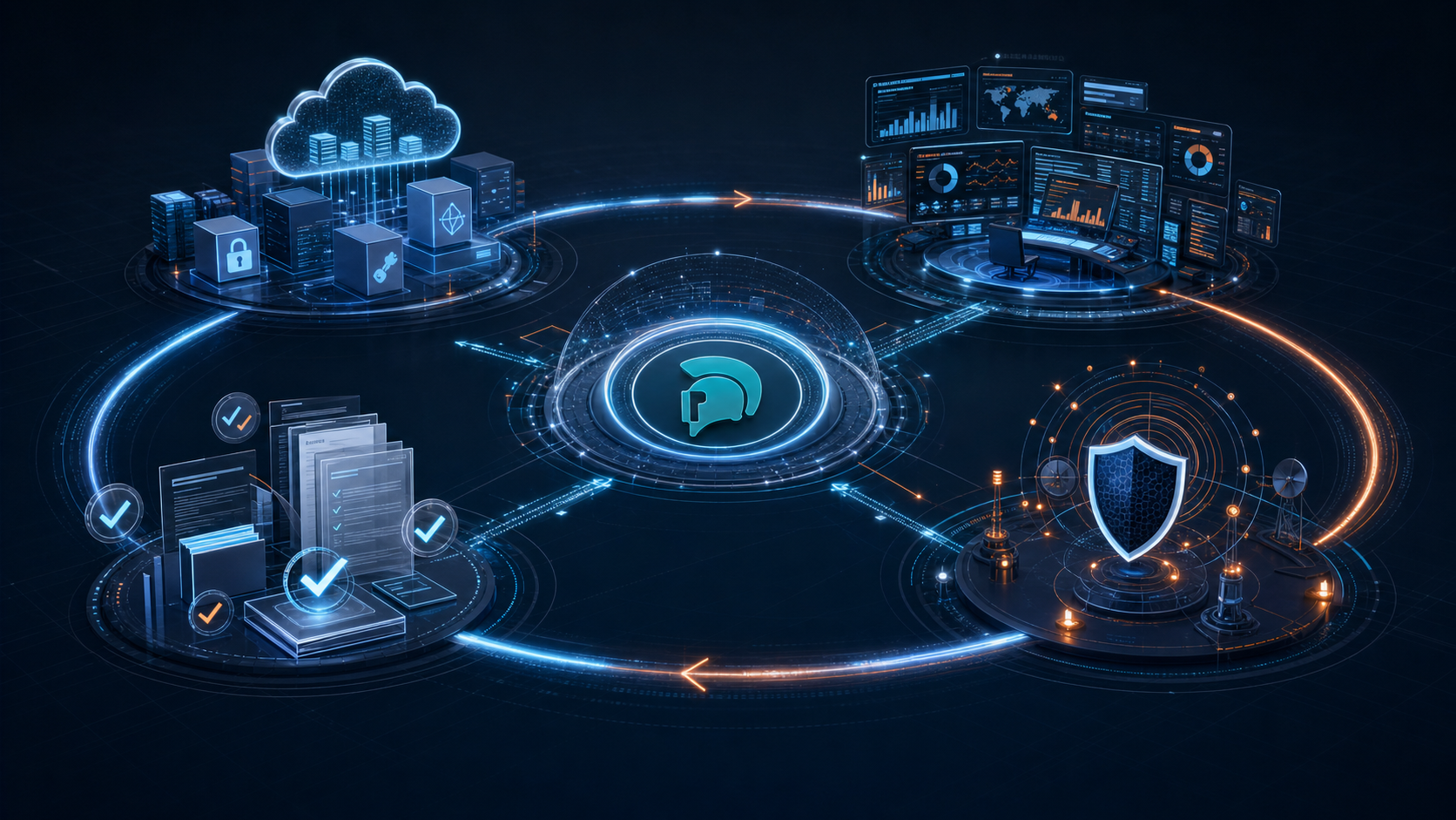 InfusionPoints Build Operate Prove Defend services connected through a continuous trust operating model