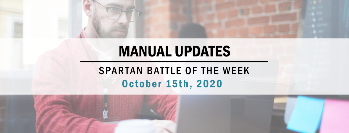 Spartan Battle of the Week - Manual Updates