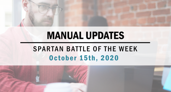 Spartan Battle of the Week - Manual Updates